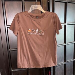 Coffee & Jesus Brown Graphic Tee